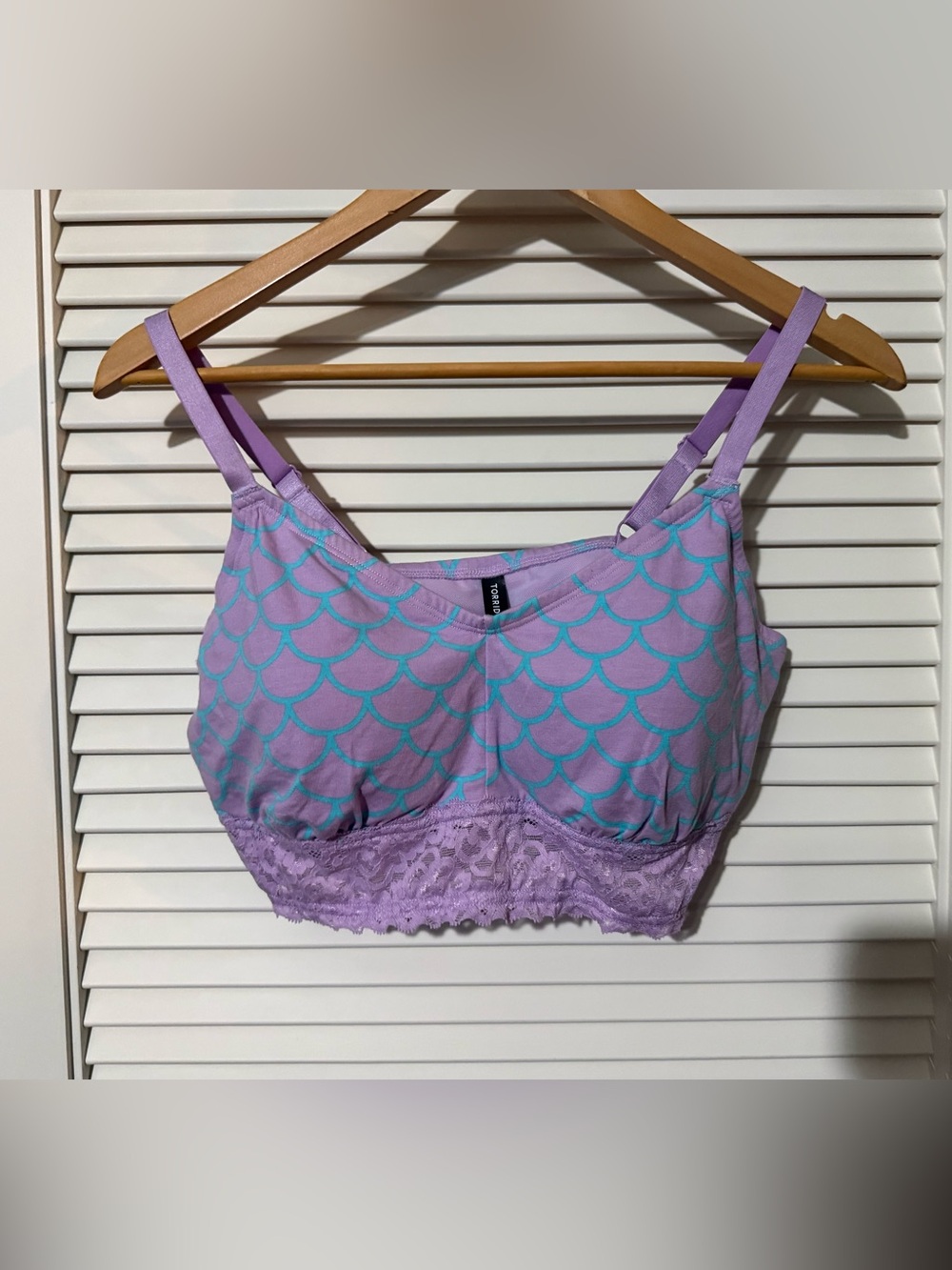 Torrid Lavender Mermaid Print Lace Bralette - Women Intimates